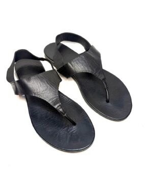 Oker Black Leather Sandals | 40